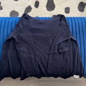 Loft Navy Blouse Cardigan